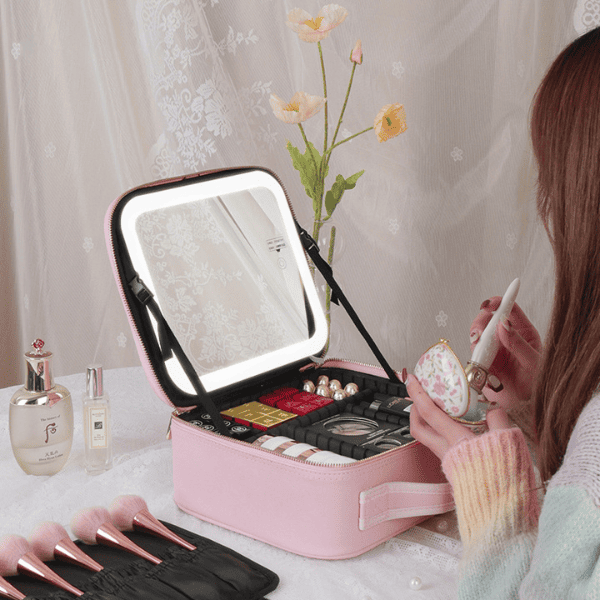 Neceser para Maquillaje con Espejo 4K y Super LED + REGALO 🎁