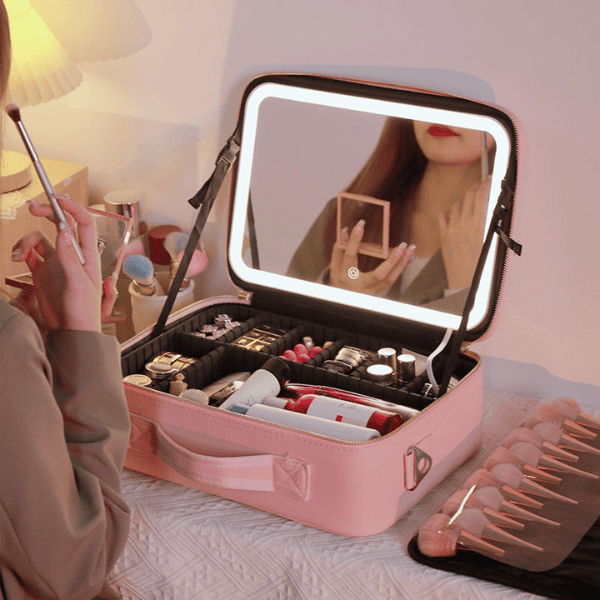 Neceser para Maquillaje con Espejo 4K y Super LED + REGALO 🎁