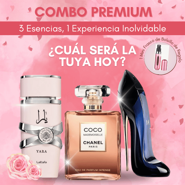 Combo con 3 Perfumes Exclusivos + Mini Frasco de Bolso