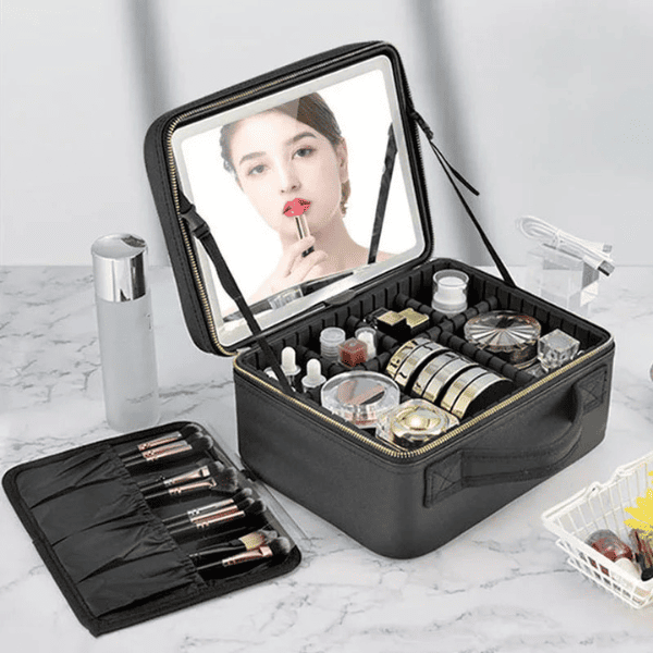 Neceser para Maquillaje con Espejo 4K y Super LED + REGALO 🎁