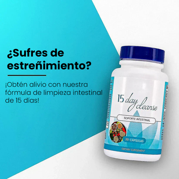 Detox - Limpieza de 15 Días | Soporte Intestinal y de Colon | Sin Cafeína