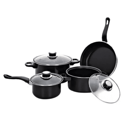 Set de 13 Piezas de Cocina | 3 Ollas Antiadherentes + 1 Sarten Antiadherente + Utensilios 🔥 Oferta Black November 🔥