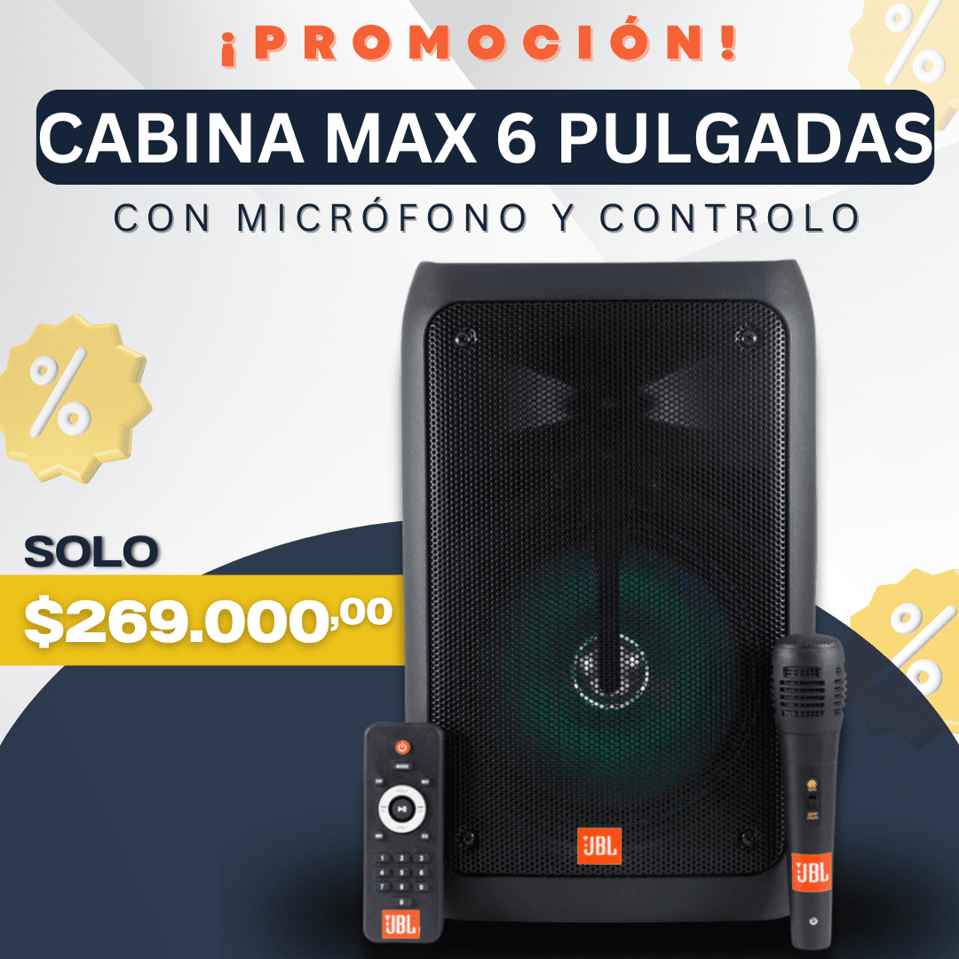 Cabina Max 6 Pulgadas + Micrófono + Controlo 🕛 ÚLTIMAS HORAS DE PROMOCIÓN 🕛