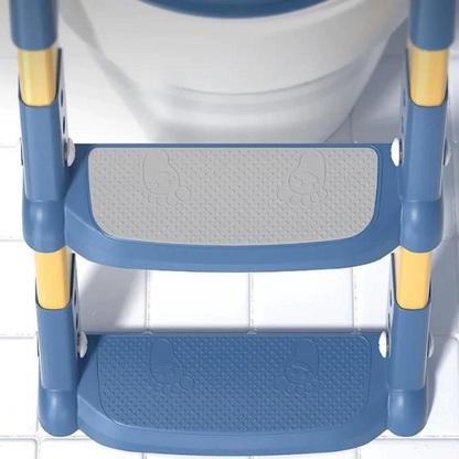 Asiento de inodoro con escalera para niños