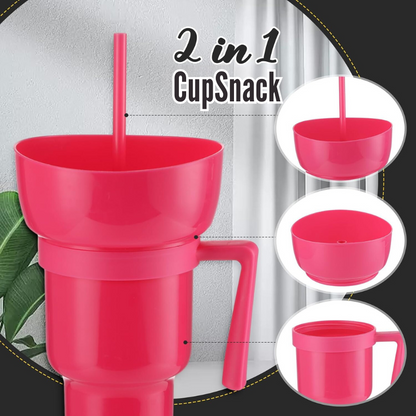 CupSnack 2 en 1 - Vaso Doble para aperitivo y bebida