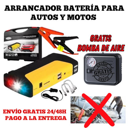 Kit Arrancador de Batería PowerTrip + Compresor Inflador 🕑 Últimas horas de promoción 🕑