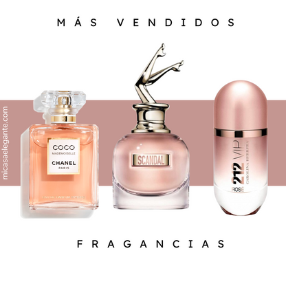 ¡OFERTA DEL DÍA!  Combo 3 Perfumes [Scandal + Coco Chanel + 212 VIP Rosé + Regalo]