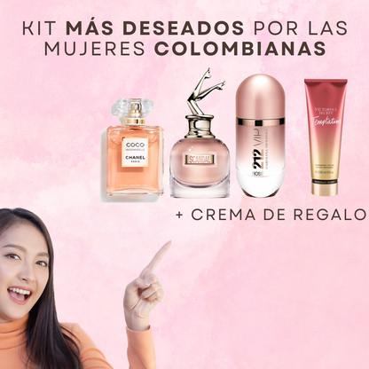 ¡OFERTA DEL DÍA!  Combo 3 Perfumes [Scandal + Coco Chanel + 212 VIP Rosé + Regalo]