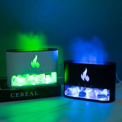 Humidificador y Difusor de Aromas con Diseño de Chimenea