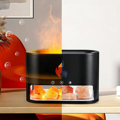 Humidificador y Difusor de Aromas con Diseño de Chimenea