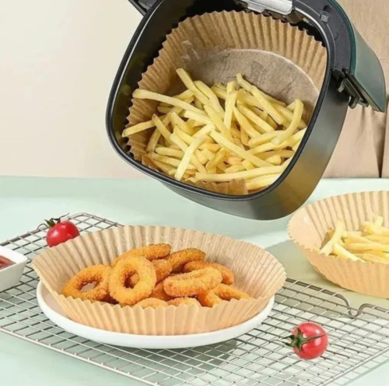 Canastilla Papel Antiadherente Air Fryer (100 unidades)