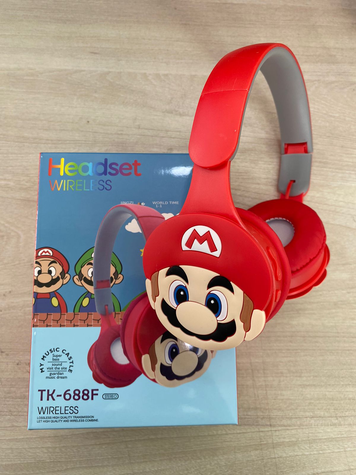 Diadema de Mario Bros con Auriculares Inalámbricos y Manos Libres